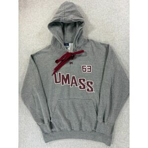 Umass Minutemen Replica Hockey Hoodie Sweatshirt Jersey (Men's Large) #63 - Gray